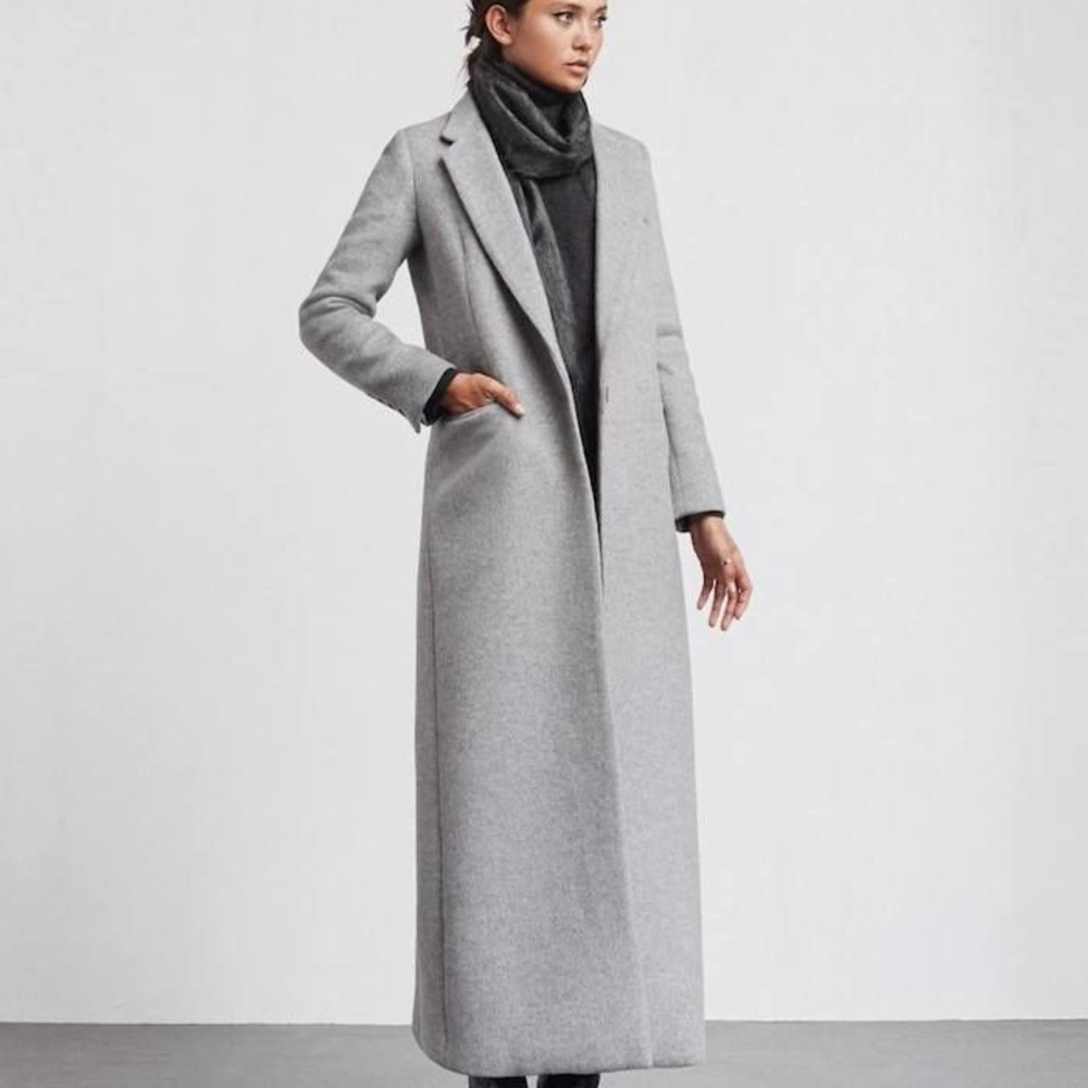 Reformation Wool Fossil Coat - Light Grey